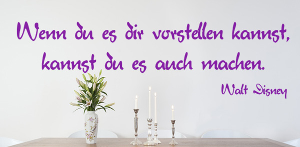 Wenn Du es Dir vorstellen kannst... 